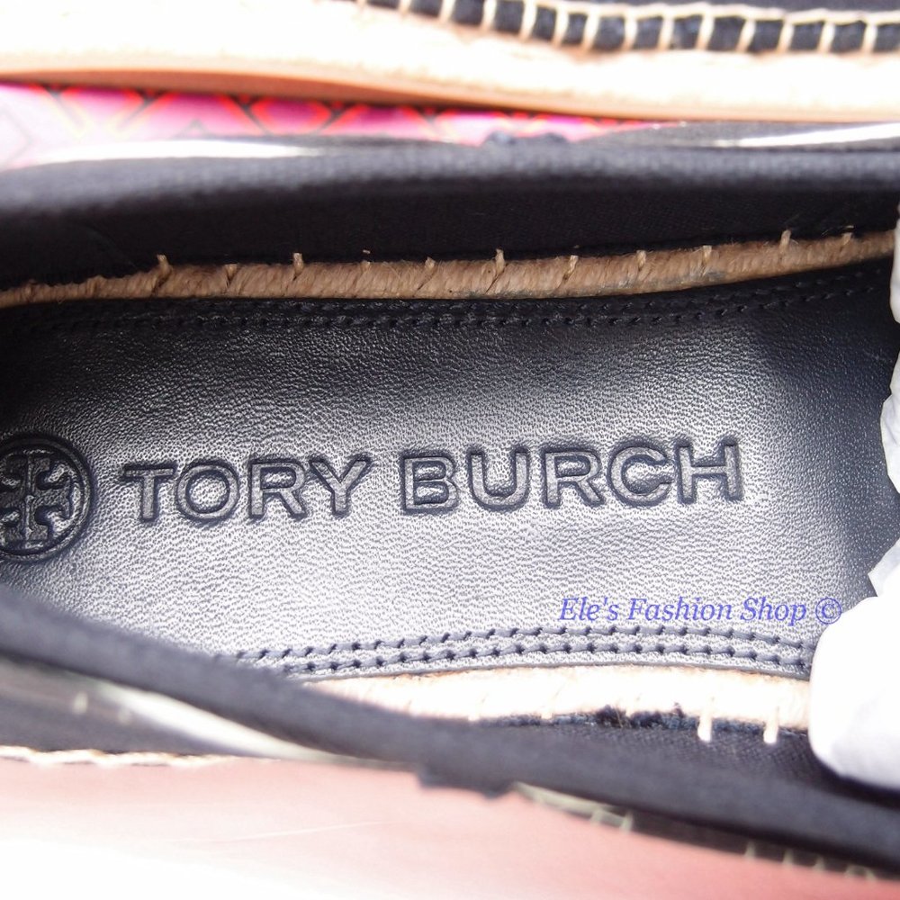 NIB Tory Burch Ribbon Woven Espadrille Flat NAVY US 7 7.5 8 8.5 9 AUTHENTTIC - Picture 14 of 16
